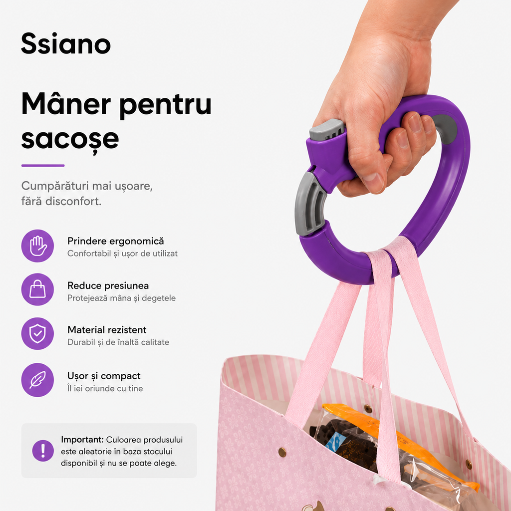 Mâner pentru Sacoșe – Transportă Cumpărăturile Mai Ușor